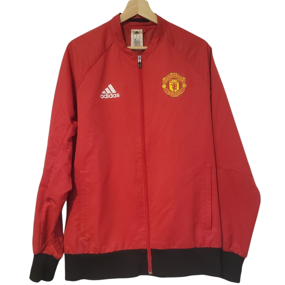 Adidas Manchester United Anthem Jacket 2015 Football Soccer Bomber Zip Up Size M